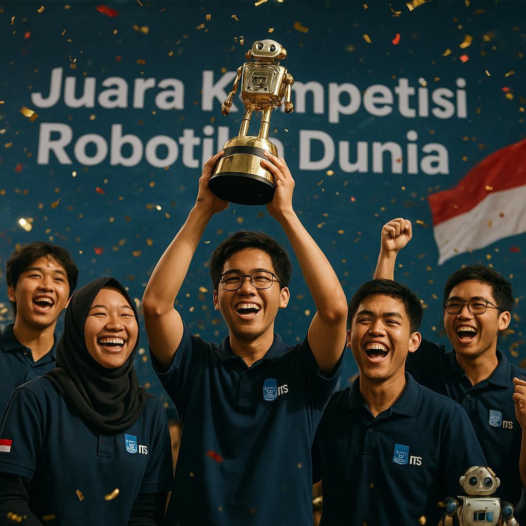 Mahasiswa ITS Juara Kompetisi Robotika Dunia, Persembahkan Kemenangan untuk Indonesia
