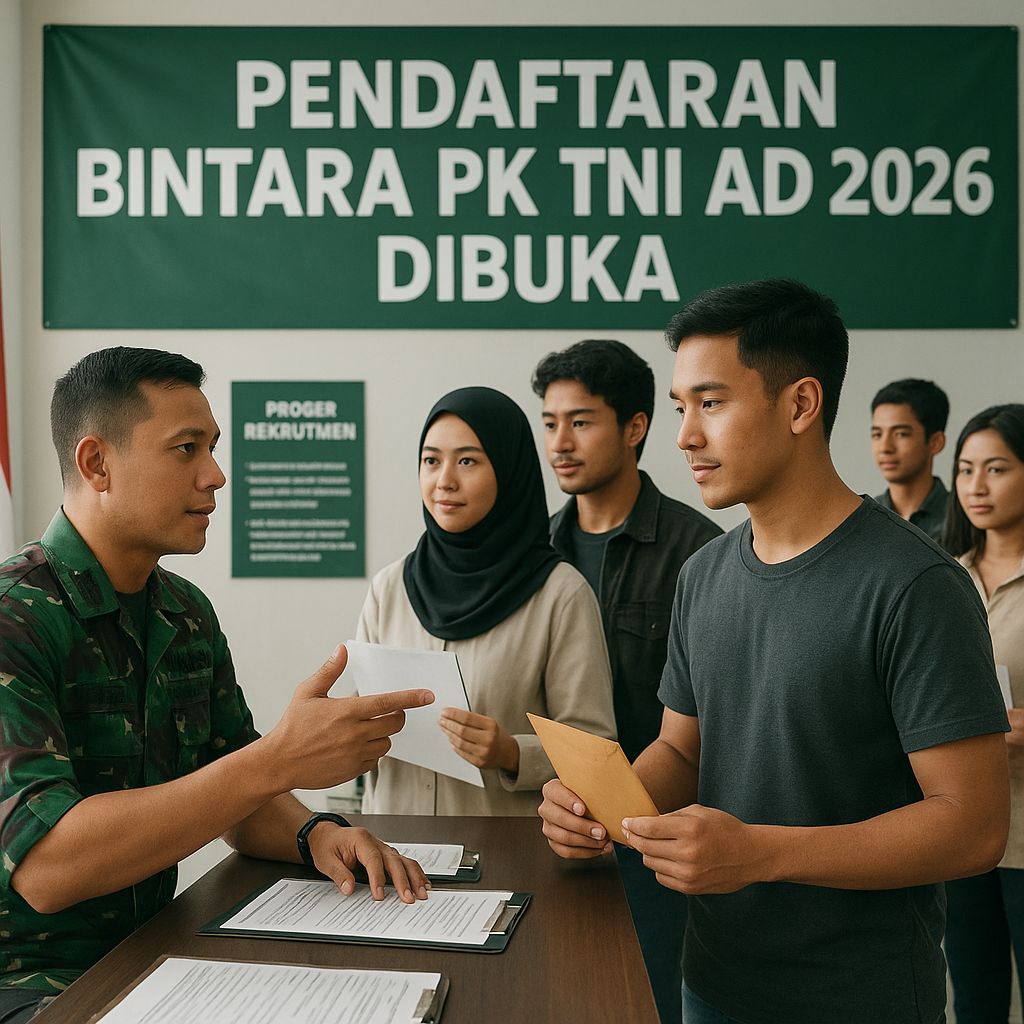 Pendaftaran Bintara PK TNI AD 2026 Dibuka, Kesempatan Jadi Bagian dari Penjaga Negeri