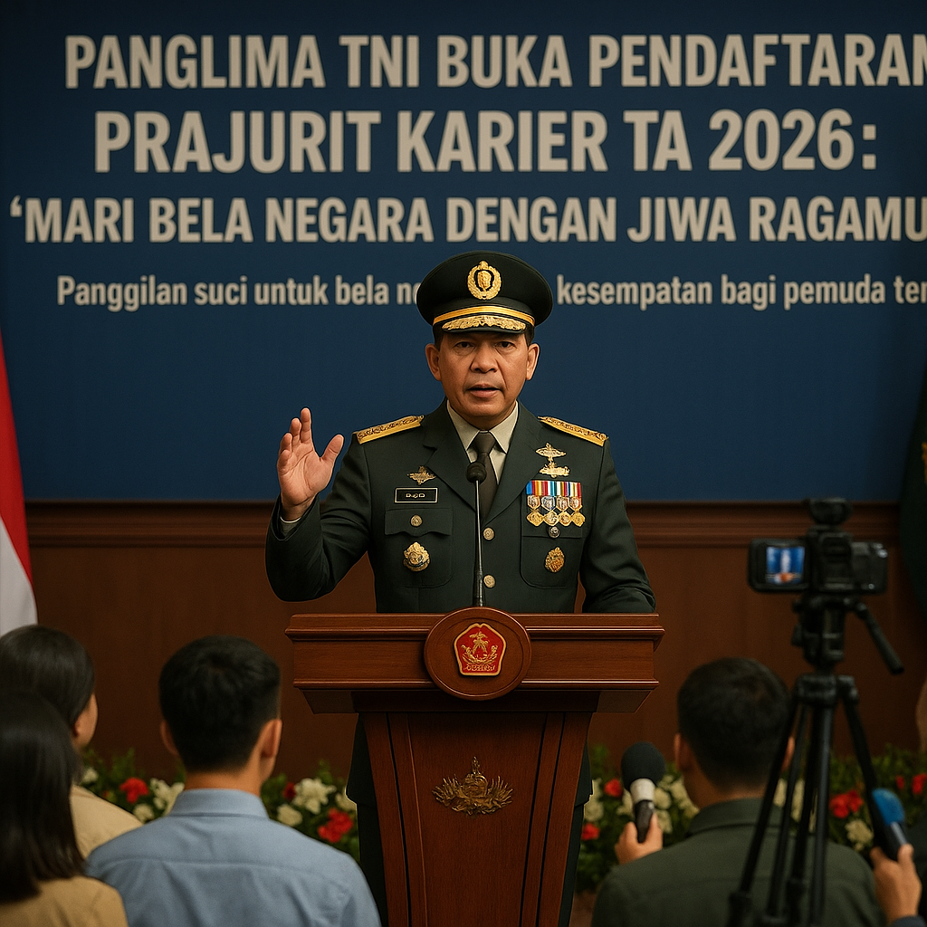 Panglima TNI Buka Pendaftaran Prajurit Karier 2026: 'Mari Bela Negara dengan Jiwa Ragamu!'