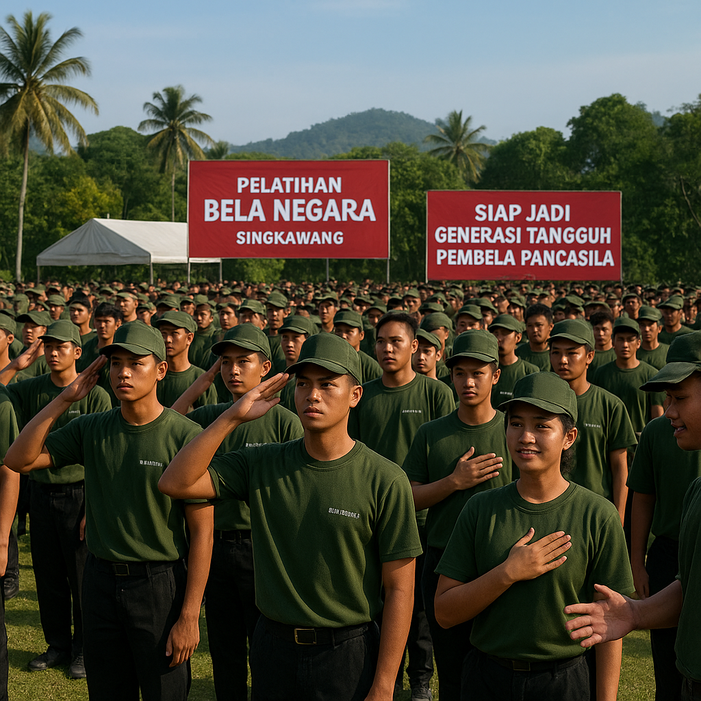500 Pemuda Ikuti Pelatihan Bela Negara di Singkawang, Siap Jadi Generasi Tangguh Pembela Pancasila
