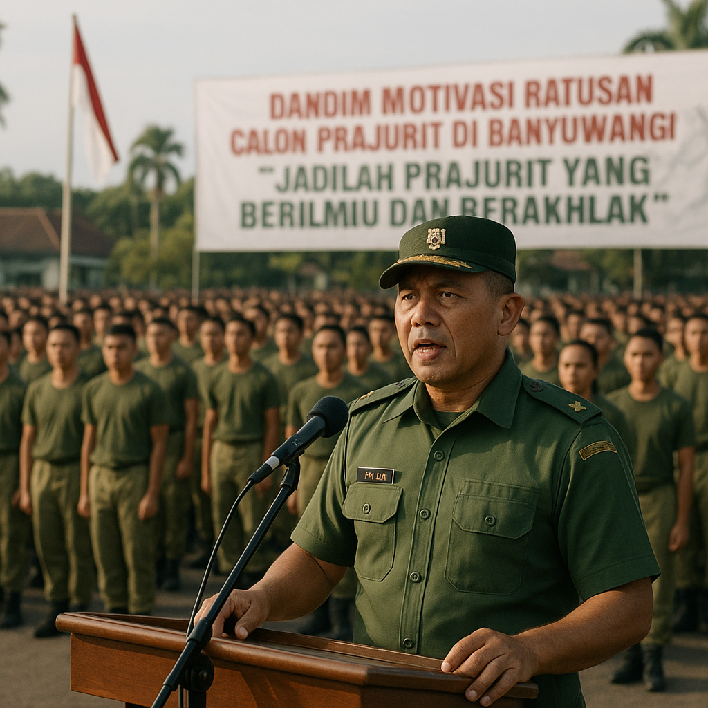 Dandim Motivasi Ratusan Calon Prajurit di Banyuwangi: "Jadilah Prajurit yang Berilmu dan Berakhlak"
