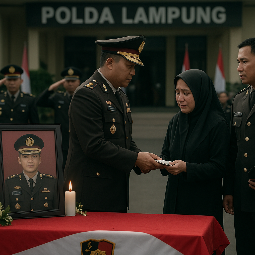 Kapolri Naikkan Pangkat Brigpol Arya, Anggota Polda Lampung Gugur Ditembak Maling