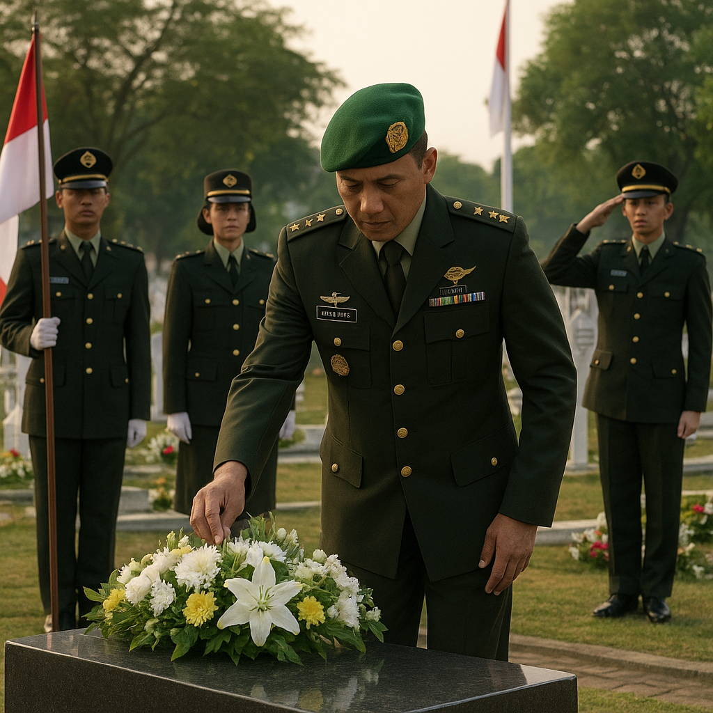 Danrem 064/MY Pimpin Ziarah Rombongan di TMP Ciceri, Teguhkan Semangat Pengabdian Prajurit