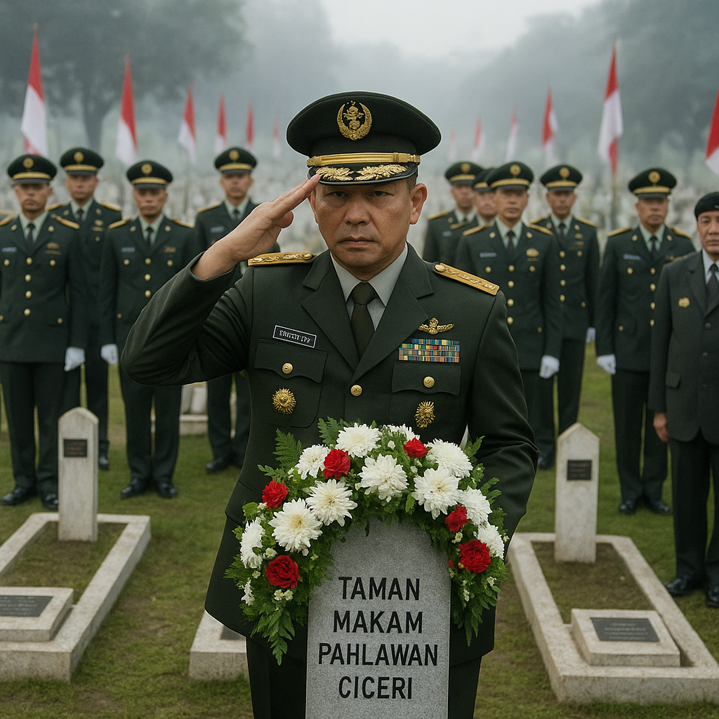 Danrem 064/MY Pimpin Ziarah Rombongan di TMP Ciceri, Teguhkan Semangat Pengabdian Prajurit