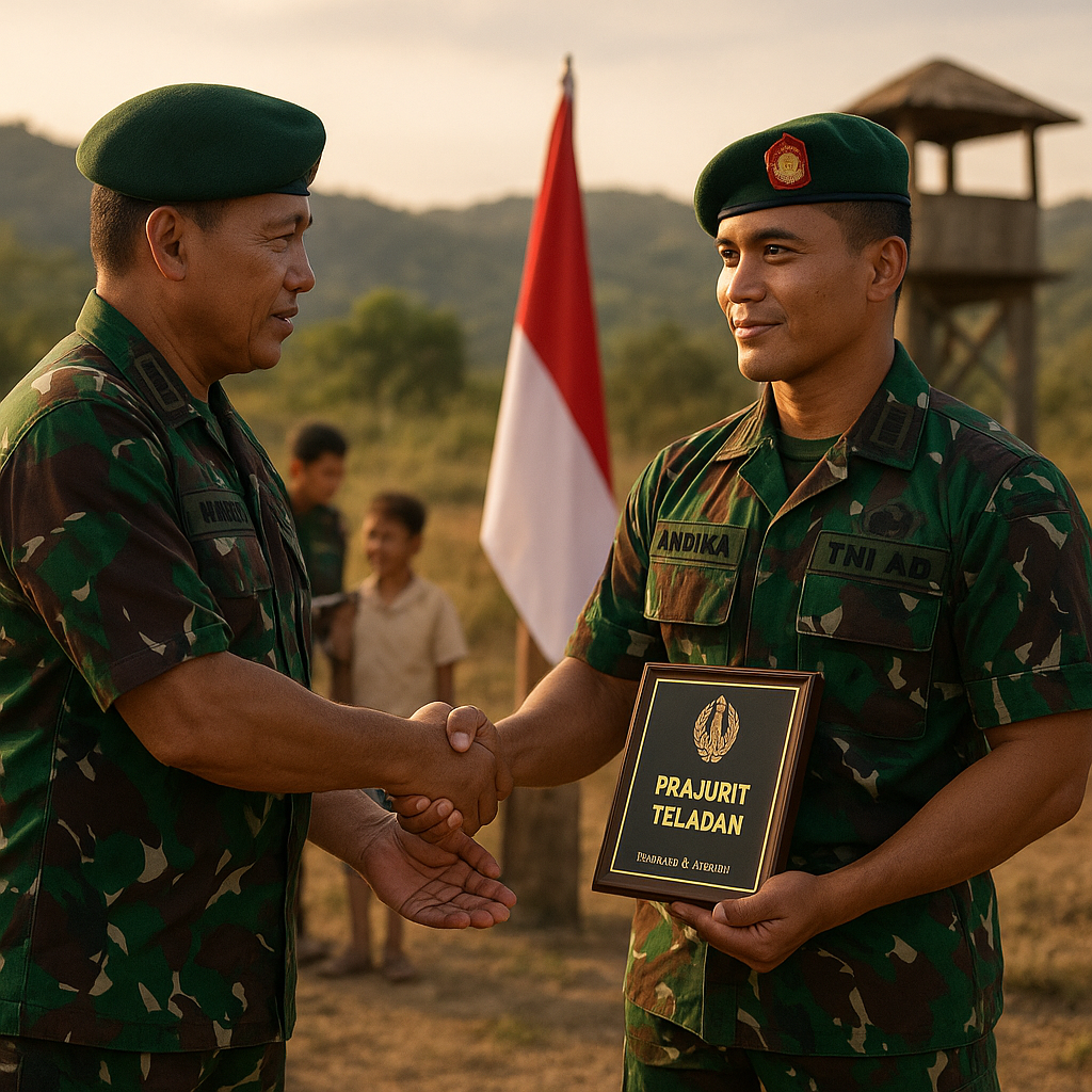 Kapten Inf Andika Raih Penghargaan Prajurit Teladan, Dedikasinya di Perbatasan Jadi Inspirasi