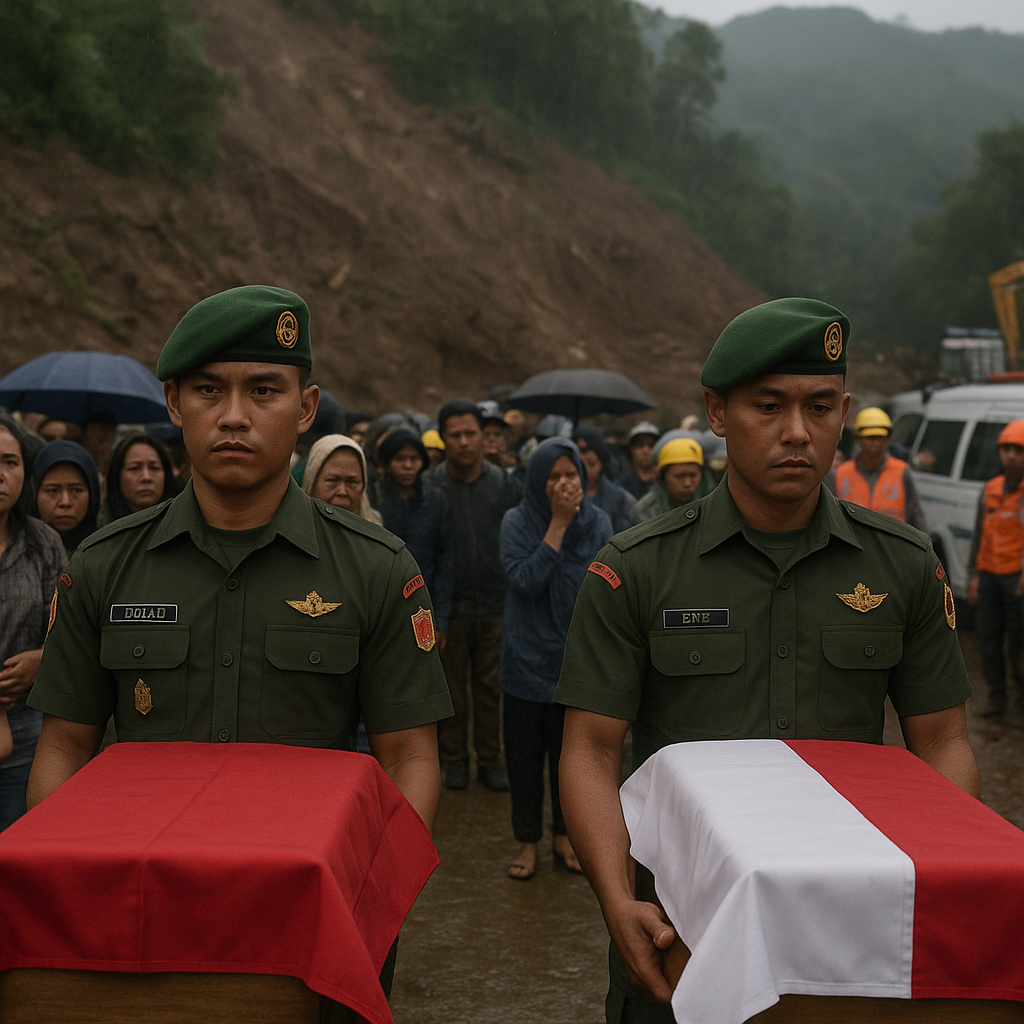 Dua Prajurit TNI Gugur Saat Selamatkan Korban Longsor di Sukabumi