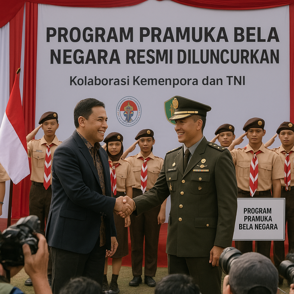 Program 'Pramuka Bela Negara' Resmi Diluncurkan, Kolaborasi Kemenpora dan TNI