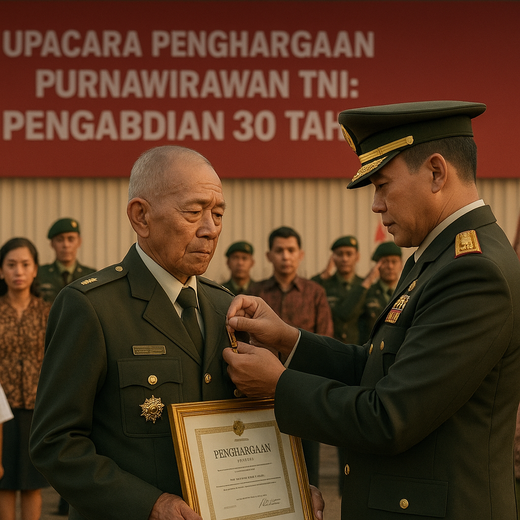 Upacara Penghargaan Purnawirawan TNI: Kisah Pengabdian 30 Tahun Menginspirasi Generasi Muda