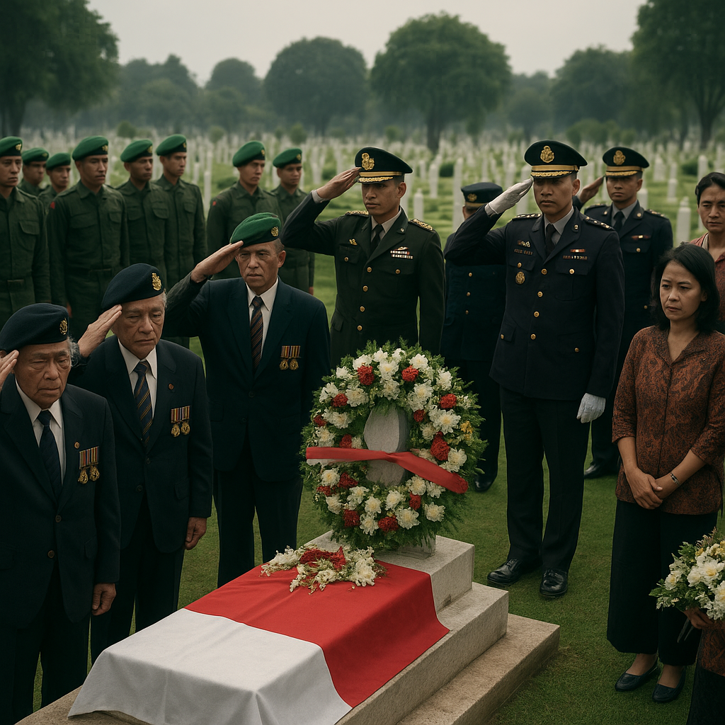 Upacara Penghormatan di Makam Pahlawan, TNI-Polri dan Sipil Bersatu Dalam Kenangan