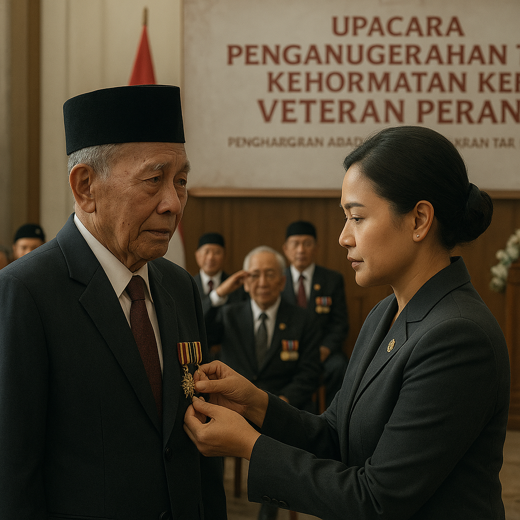 Upacara Penganugerahan Tanda Kehormatan kepada Veteran Perang: Penghargaan Abadi untuk Pengorbanan yang Tak Terlupakan