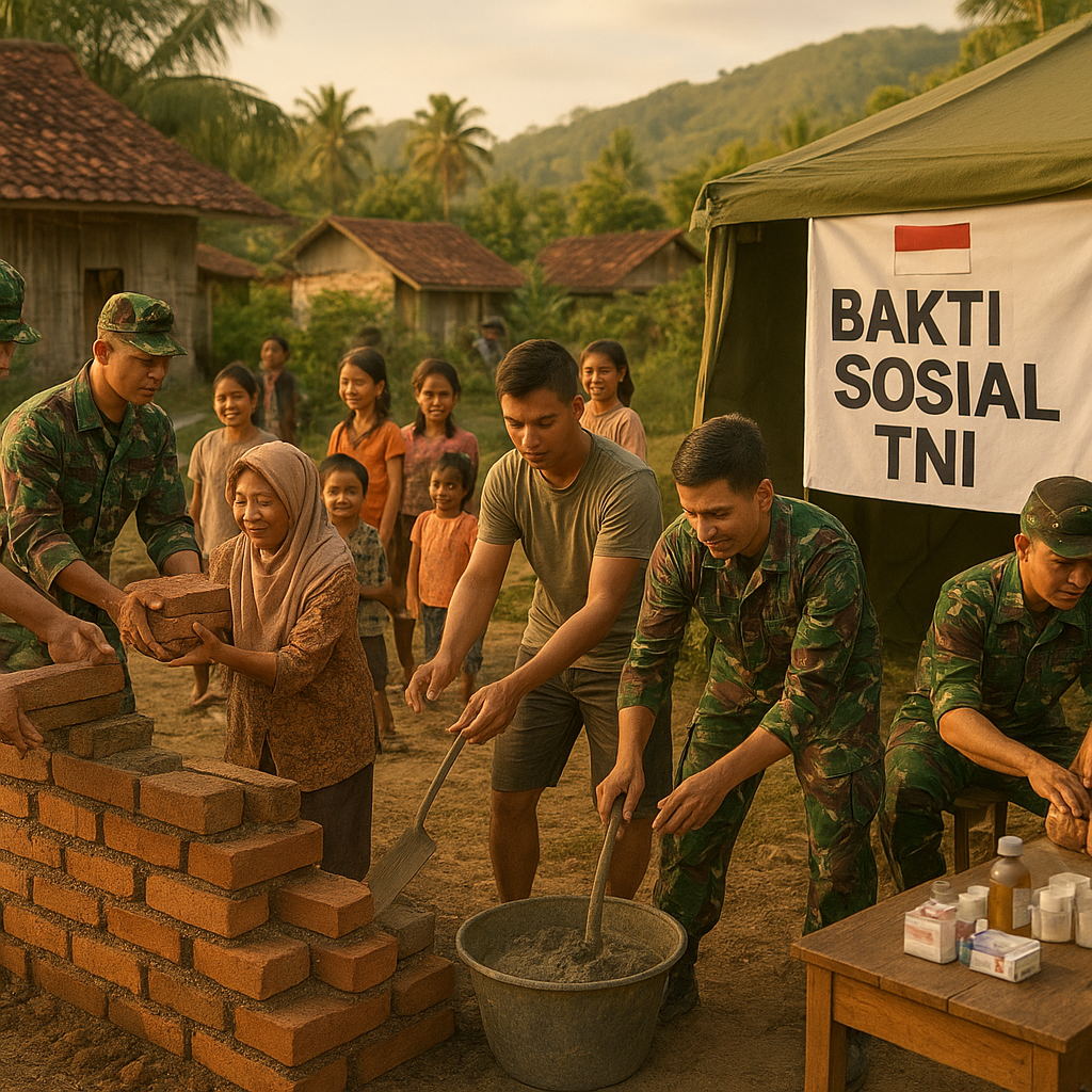 Kegiatan Bakti Sosial TNI di Desa Terpencil: Mengangkat Semangat Gotong Royong dan Pengabdian