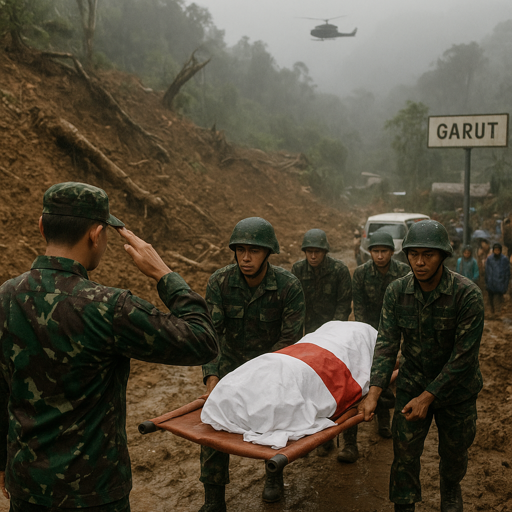 Prajurit TNI AD Gugur Saat Evakuasi Korban Longsor di Garut, Bukti Nyata Pengabdian Tanpa Batas