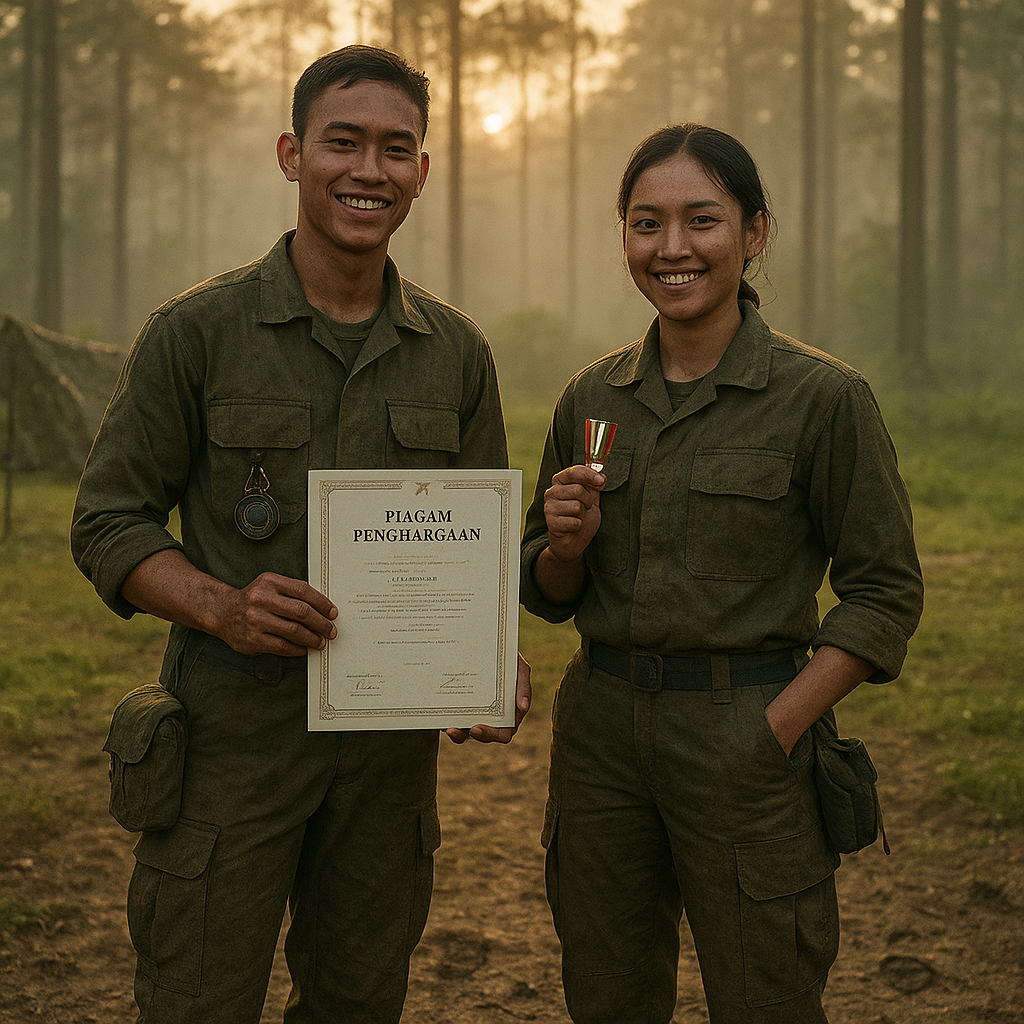 Dua Taruna Akmil Raih Penghargaan Terbaik dalam Latihan Survival Hutan di Magelang