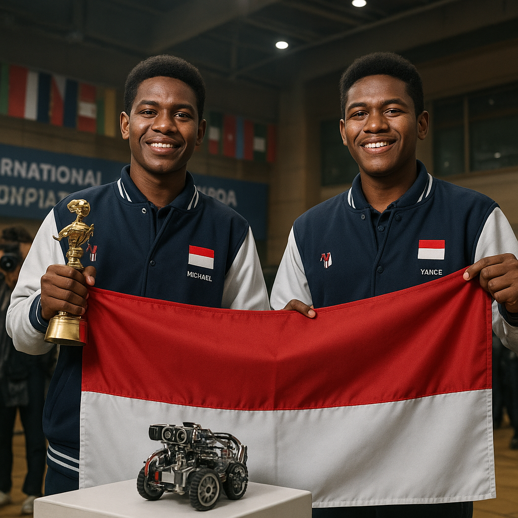 Dua Siswa SMA Papua Juara Olimpiade Robotika Internasional, Kibarkan Merah Putih di Korea Selatan
