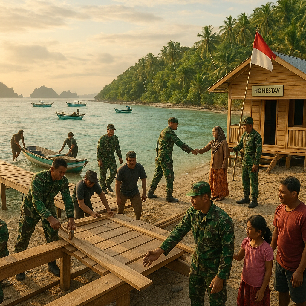 Proyek Sadar Wisata TNI di Pulau Terpencil: Bangun Jetty dan Homestay untuk Dongkrak Ekonomi Warga
