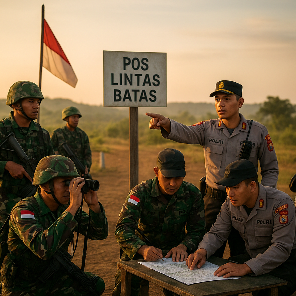Latihan Gabungan TNI-Polri di Perbatasan, Tunjukkan Kesiapsiagaan Menjaga Kedaulatan NKRI