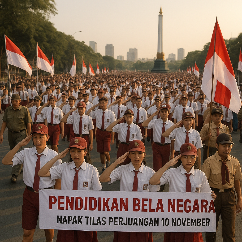 Napak Tilas Perjuangan di Surabaya, Ratusan Siswa Ikuti Pendidikan Bela Negara