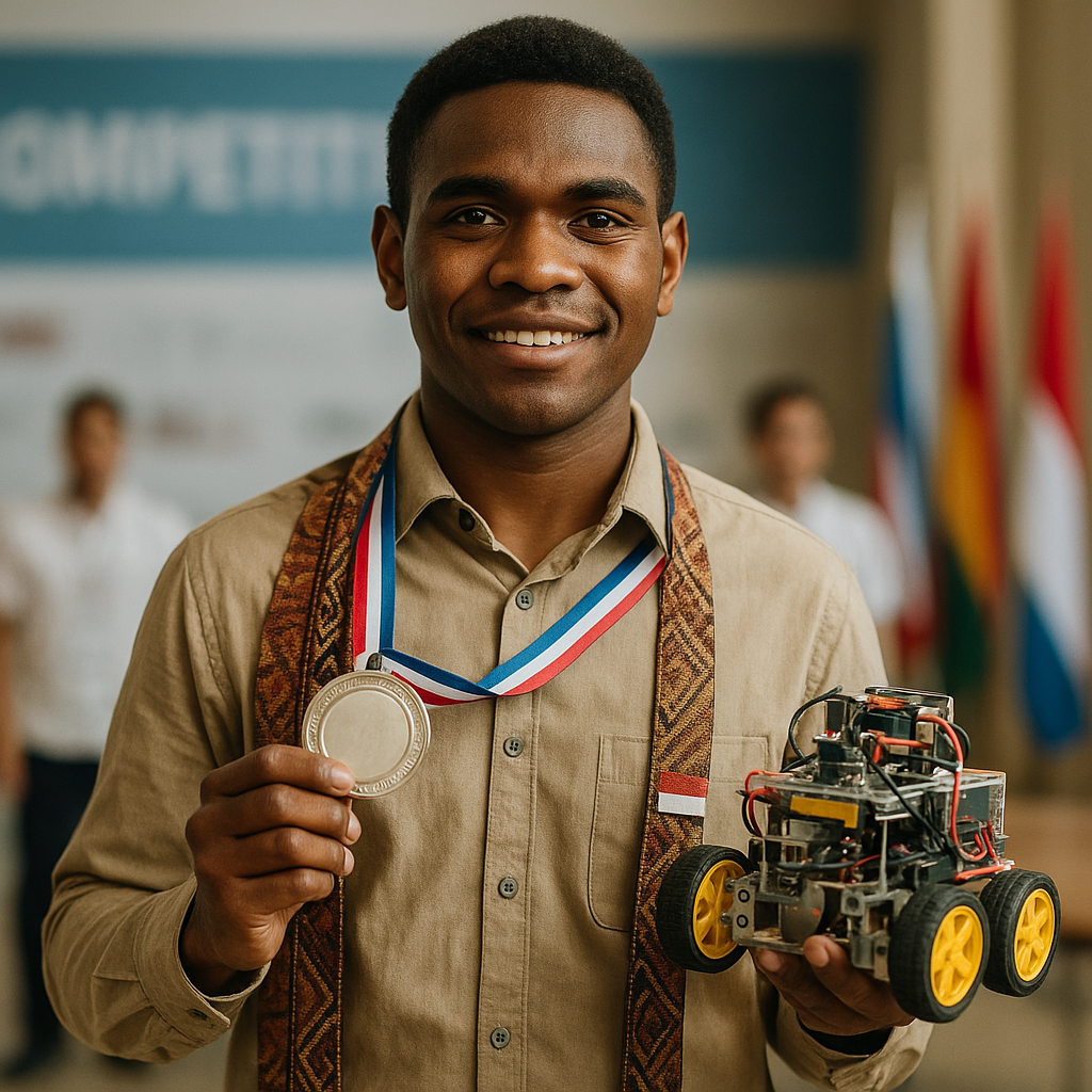 Pemuda Papua Berprestasi, Raih Medali di Kompetisi Robotik Internasional