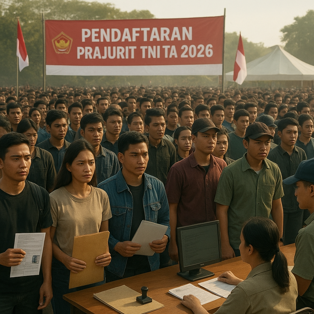Jelang Pembukaan, Pendaftaran Prajurit TNI TA 2026 Dibanjiri Ribuan Pemuda dari Seluruh Indonesia