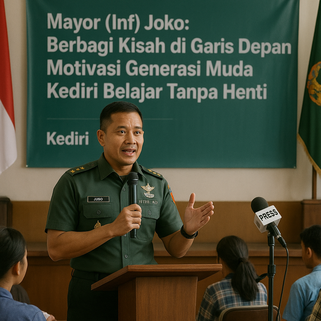 Mayor (Inf) Joko: Berbagi Kisah di Garis Depan, Motivasi Generasi Muda Kediri Belajar Tanpa Henti