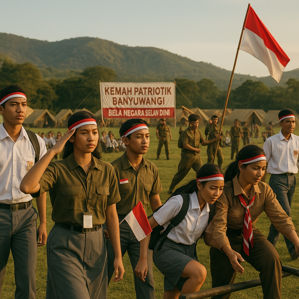 Bela Negara Sejak Dini: Ratusan Pelajar SMA Ikuti Kemah Patriotik di Banyuwangi
