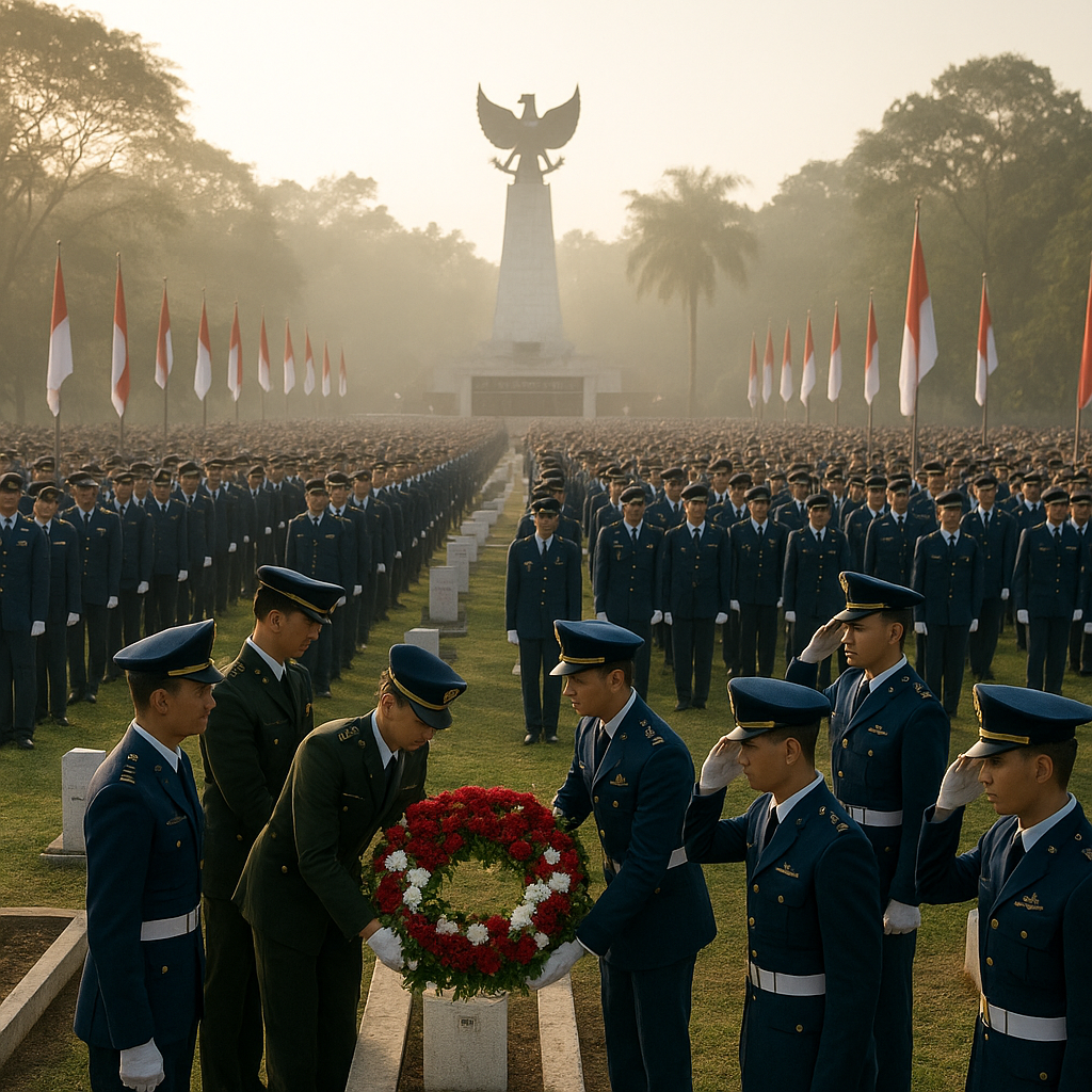 Warisan Jiwa Keprajuritan: Upacara Ziarah ke Makam Pahlawan Revolusi di Lubang Buaya, Diikuti Ribuan Taruna Baru