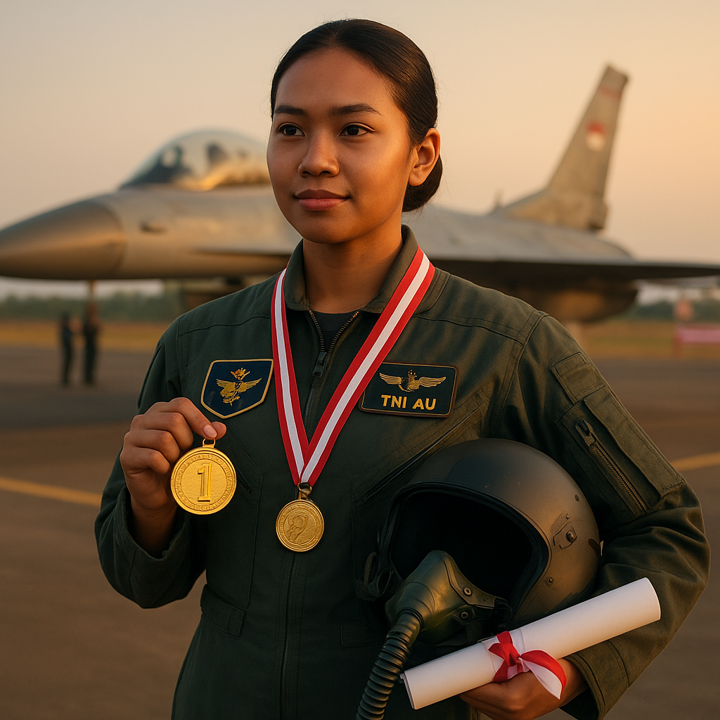 Dari Juara Olimpiade Sains ke Medan Tempur: Kisah Perempuan Pertama Lulus Terbaik Sekolah Penerbang TNI AU