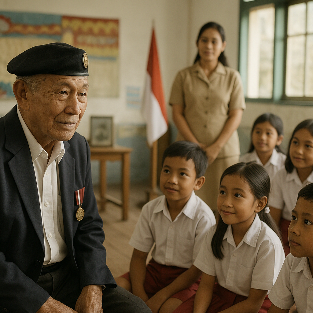 Kisah Veteran Perang Berbagi Pengalaman ke Pelajar, Tanamkan Nilai Cinta Tanah Air Sejak Dini
