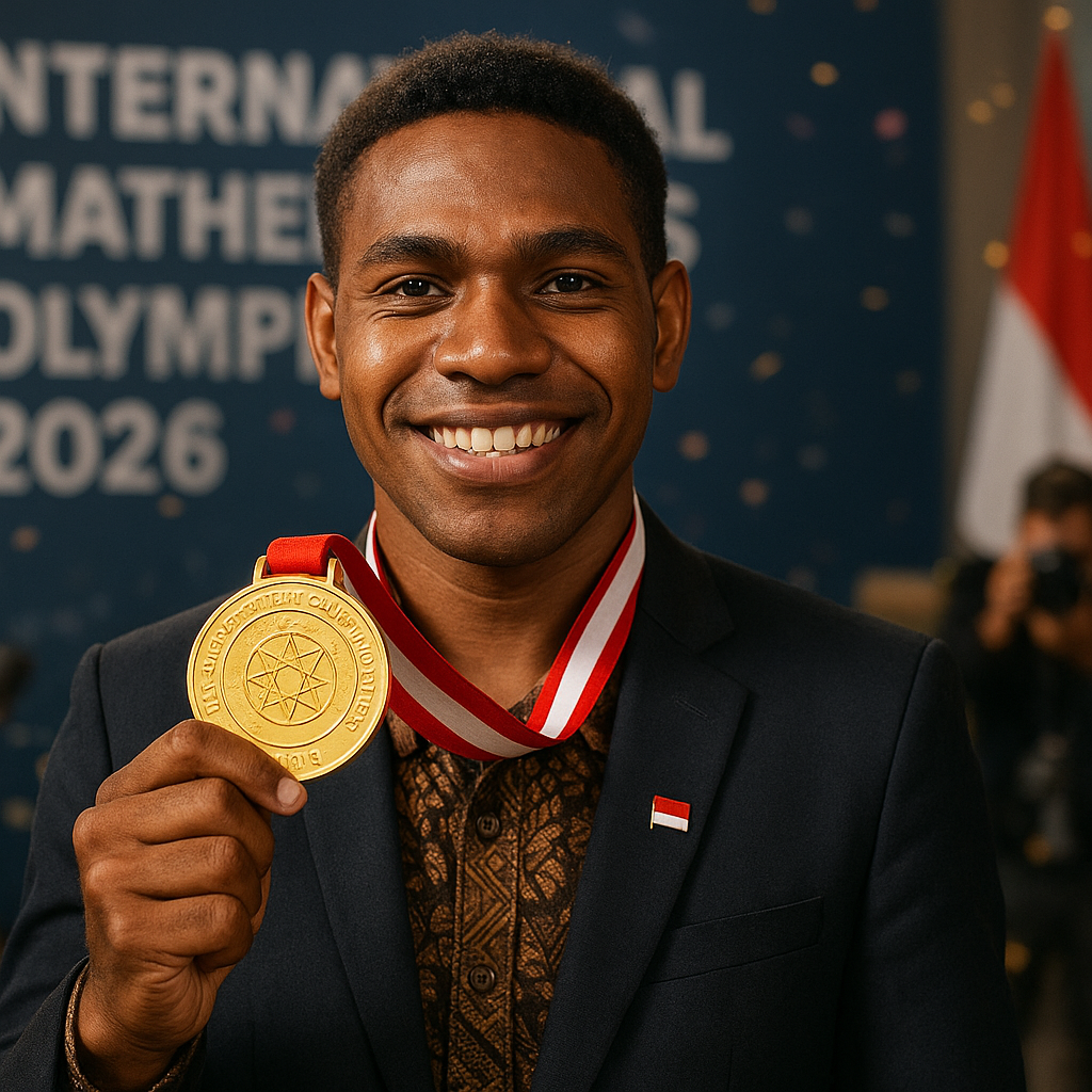 Pemuda Asal Papua Raih Medali Emas Olimpiade Internasional Matematika, Persembahkan untuk Indonesia