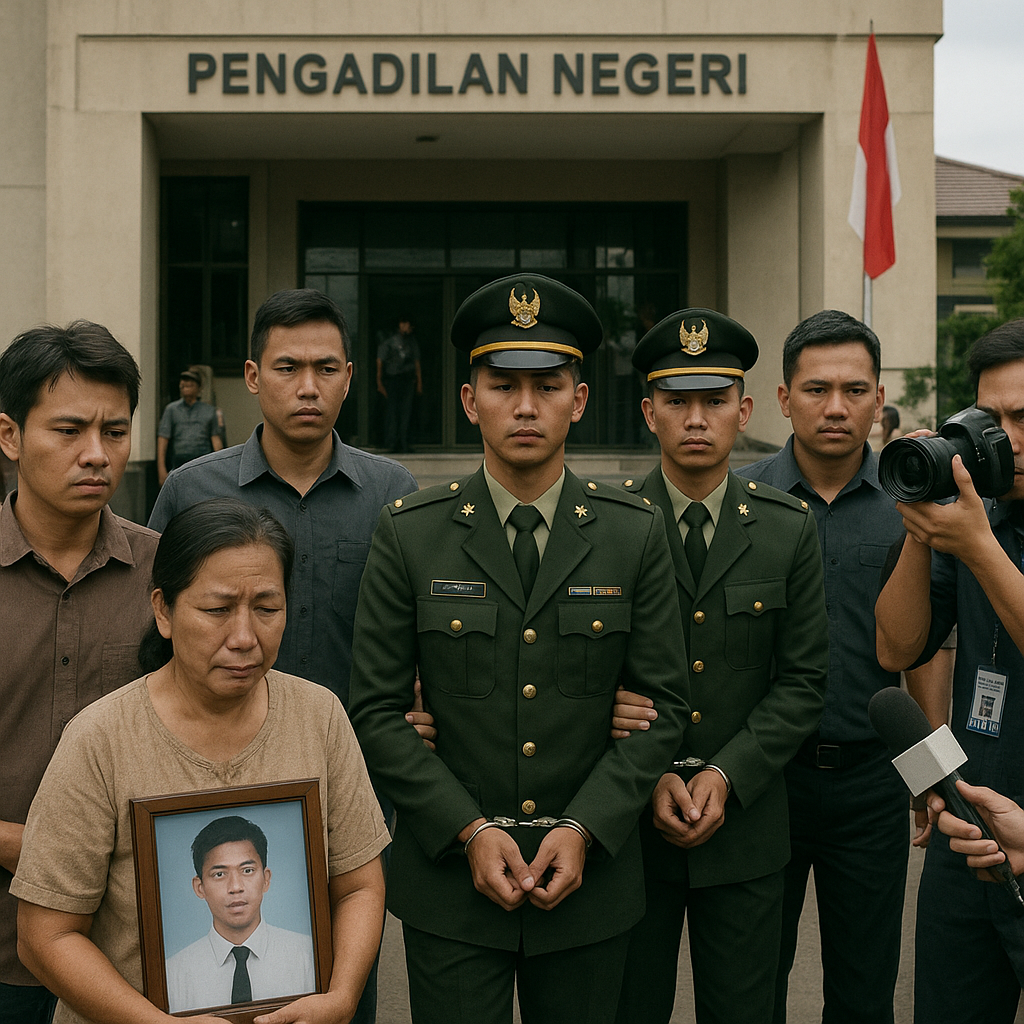3 TNI Dituntut 4-10 Tahun Bui Kasus Kacab Bank, Keluarga Korban Kecewa