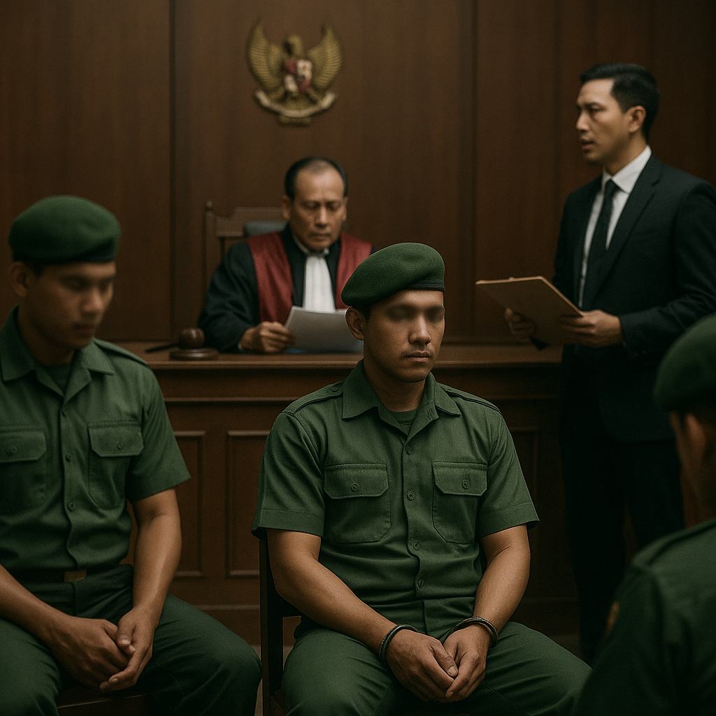 Terdakwa Utama Pembunuhan Kacab Bank BUMN Dituntut 12 Tahun dan Dipecat dari TNI, 2 Prajurit Lainnya Lebih Rendah