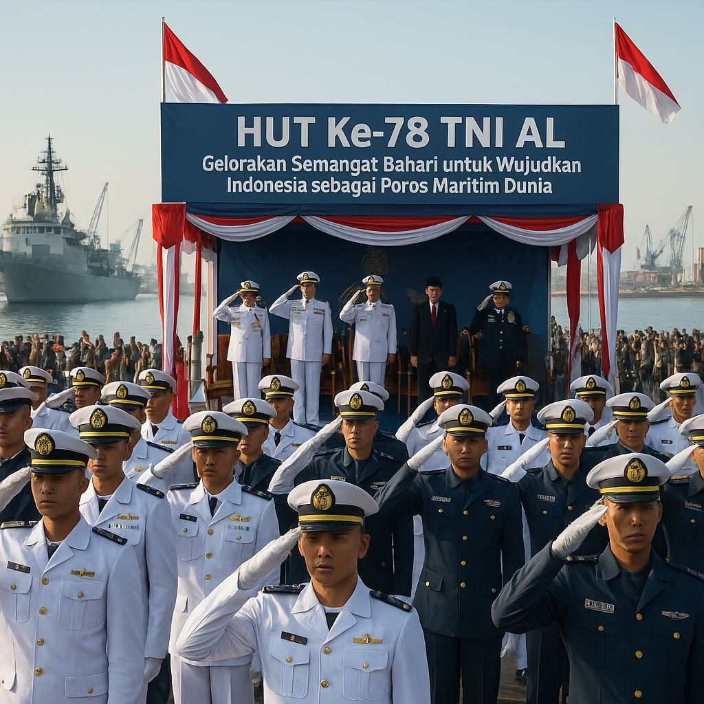 Upacara HUT Ke-78 TNI AL: Gelorakan Semangat Bahari untuk Wujudkan Indonesia sebagai Poros Maritim Dunia