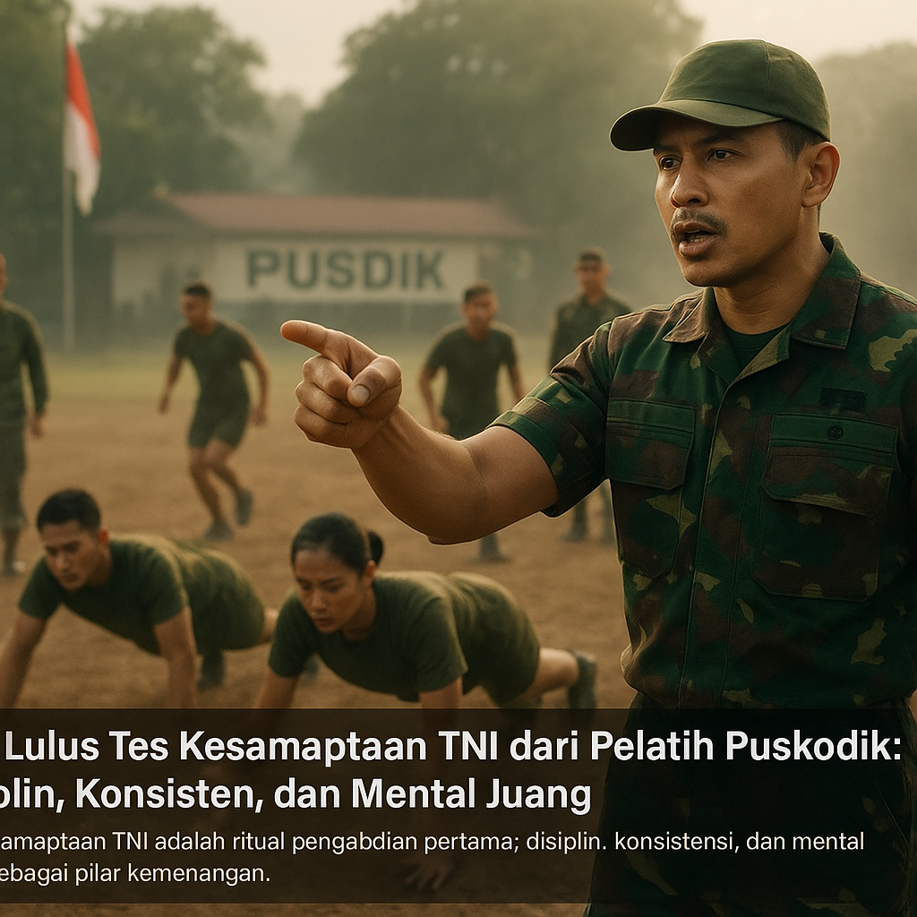 Tips Lulus Tes Kesamaptaan TNI dari Pelatih Puskodik: Disiplin, Konsisten, dan Mental Juang