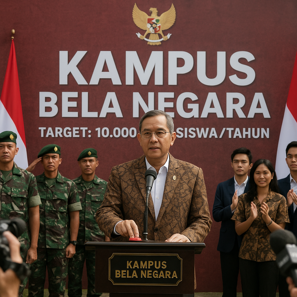 Mendikbudristek Resmikan Program 'Kampus Bela Negara', Targetkan 10.000 Mahasiswa Per Tahun