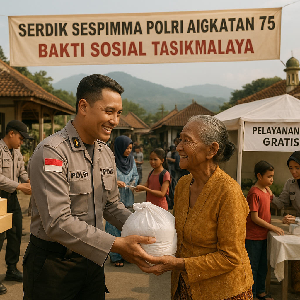 Serdik Sespimma Polri Angkatan 75 Gelar Bakti Sosial di Tasikmalaya, Wujud Pengabdian Nyata Bagi Masyarakat