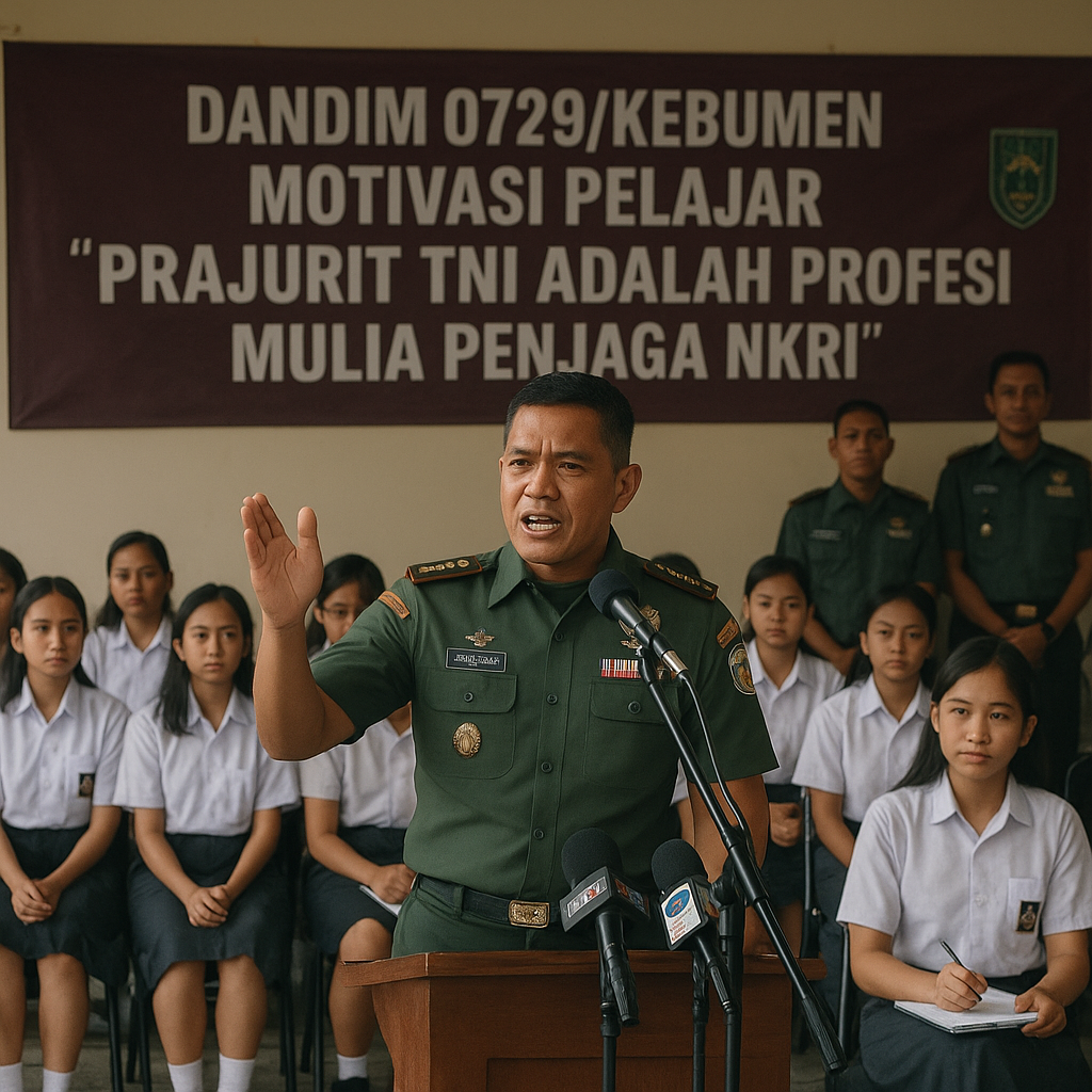 Dandim 0729/Kebumen Motivasi Pelajar: "Prajurit TNI adalah Profesi Mulia Penjaga NKRI"