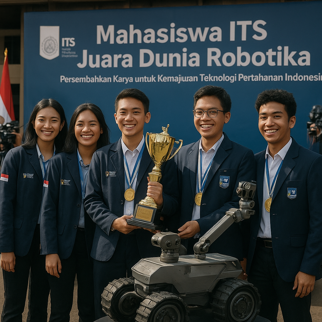 Mahasiswa ITS Juara Dunia Robotika, Persembahkan Karya untuk Kemajuan Teknologi Pertahanan Indonesia