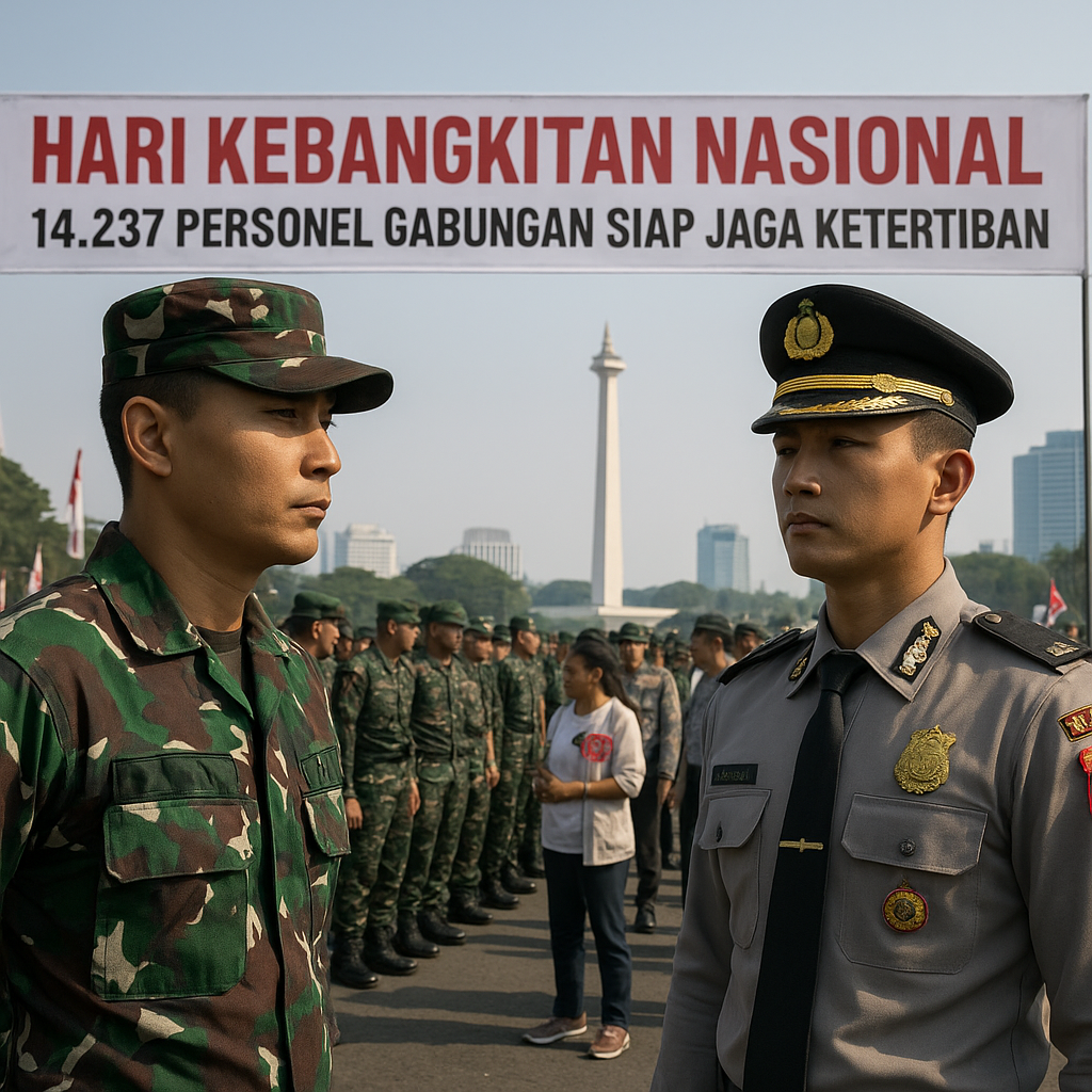 14.237 Personel Gabungan Siap Jaga Ketertiban di Hari Kebangkitan Nasional