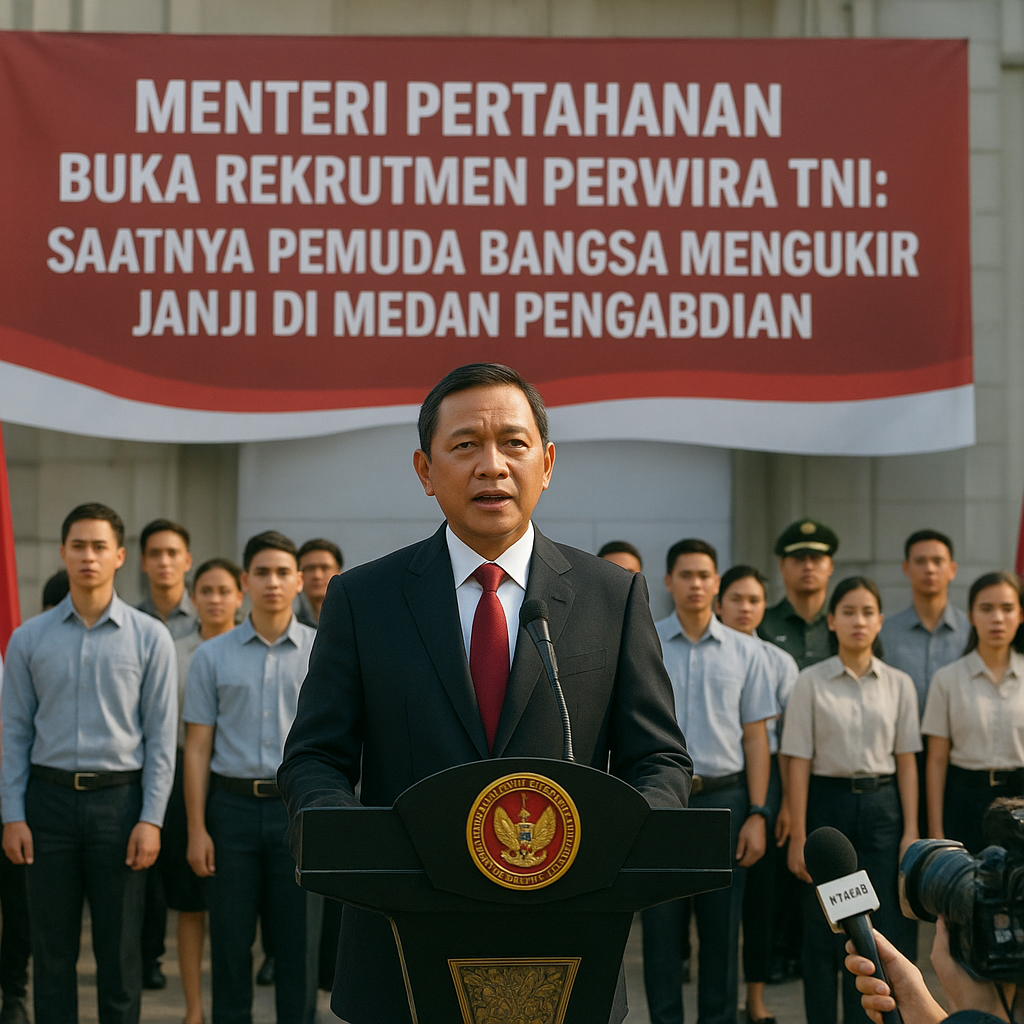 Menteri Pertahanan Buka Rekrutmen Perwira TNI: Saatnya Pemuda Bangsa Mengukir Janji di Medan Pengabdian