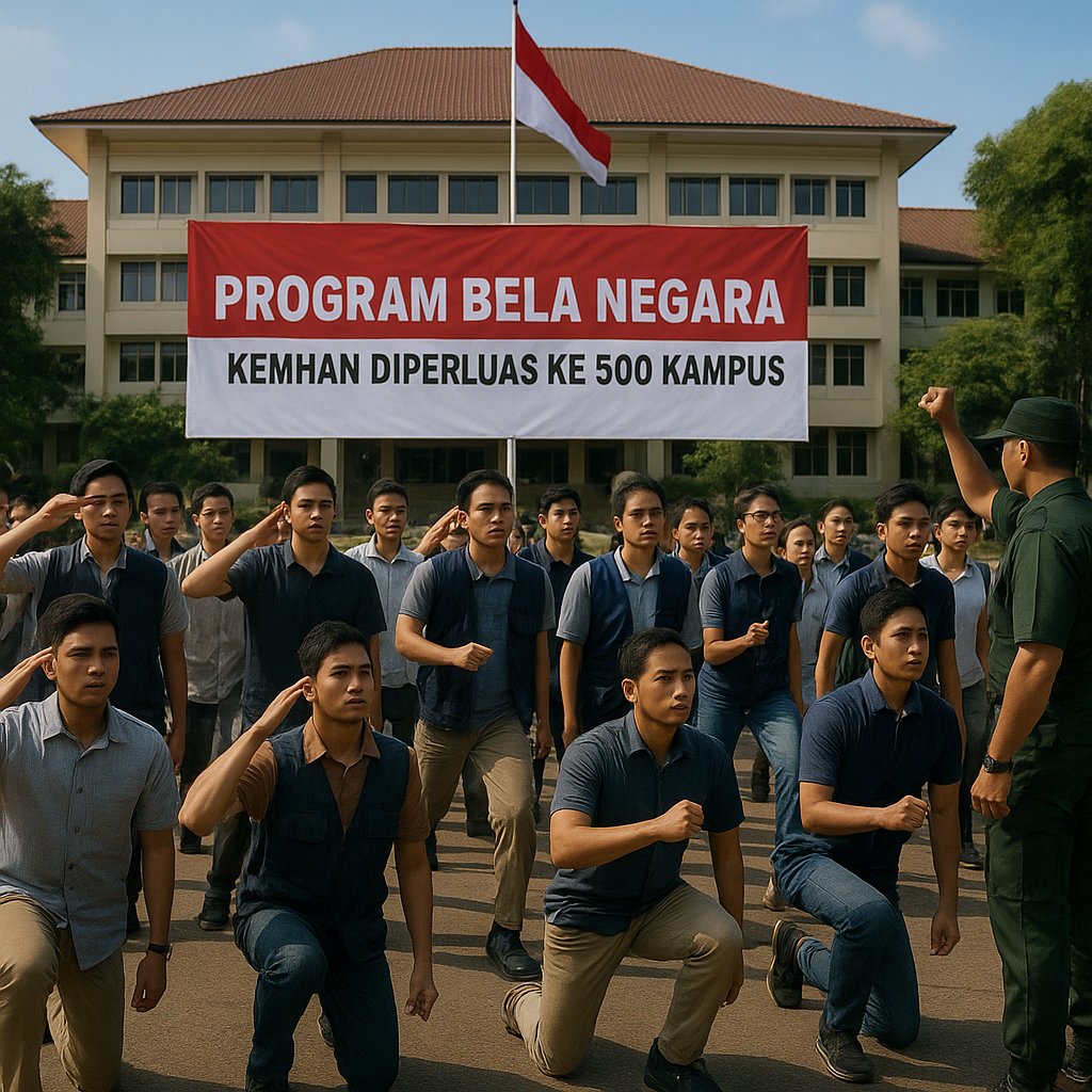 Program 'Bela Negara' Kemhan Diperluas ke 500 Kampus, Latih Mental dan Fisik Mahasiswa
