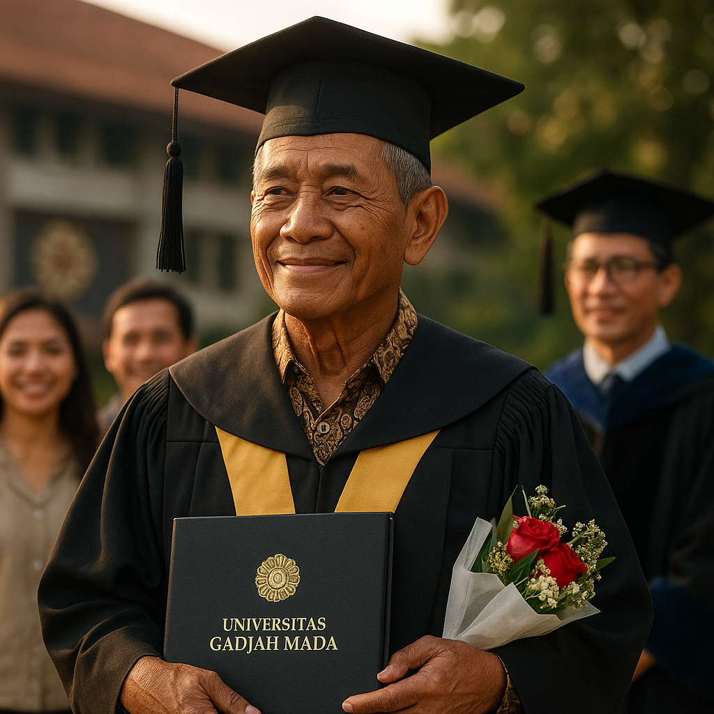 Kisah Djoko Berusia 68 Tahun Lulus S2 Fisika UGM IPK 3,98: Semangat Belajar Tak Kenal Usia