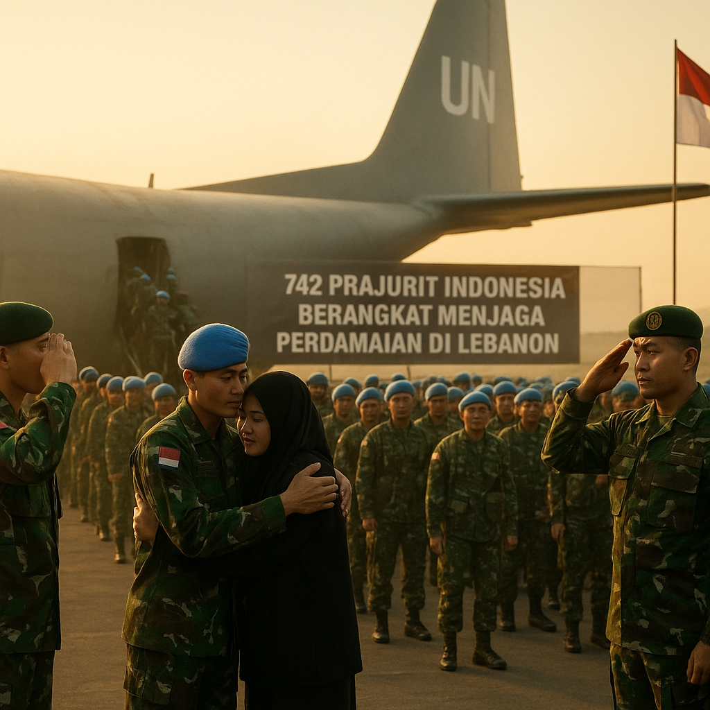 742 Prajurit Indonesia Berangkat Menjaga Perdamaian Dunia di Lebanon