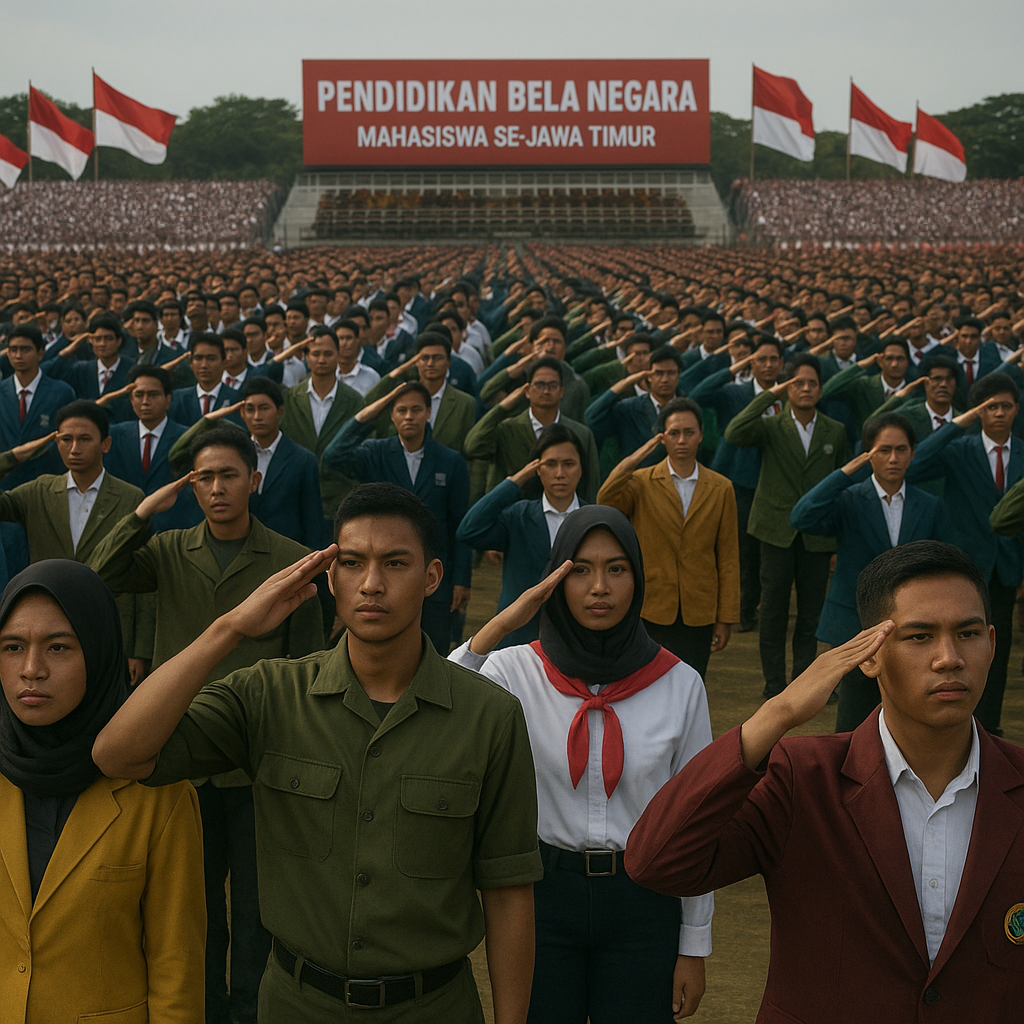 Pendidikan Bela Negara Digelar untuk Mahasiswa se-Jawa Timur, Tanamkan Nilai Cinta Tanah Air Sejak Dini