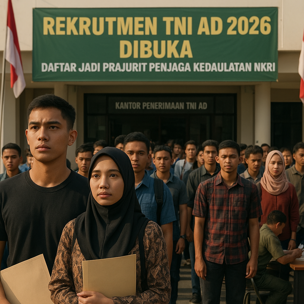 Rekrutmen TNI AD 2026 Dibuka, Ribuan Pemuda Antusias Daftar Jadi Prajurit Penjaga Kedaulatan NKRI