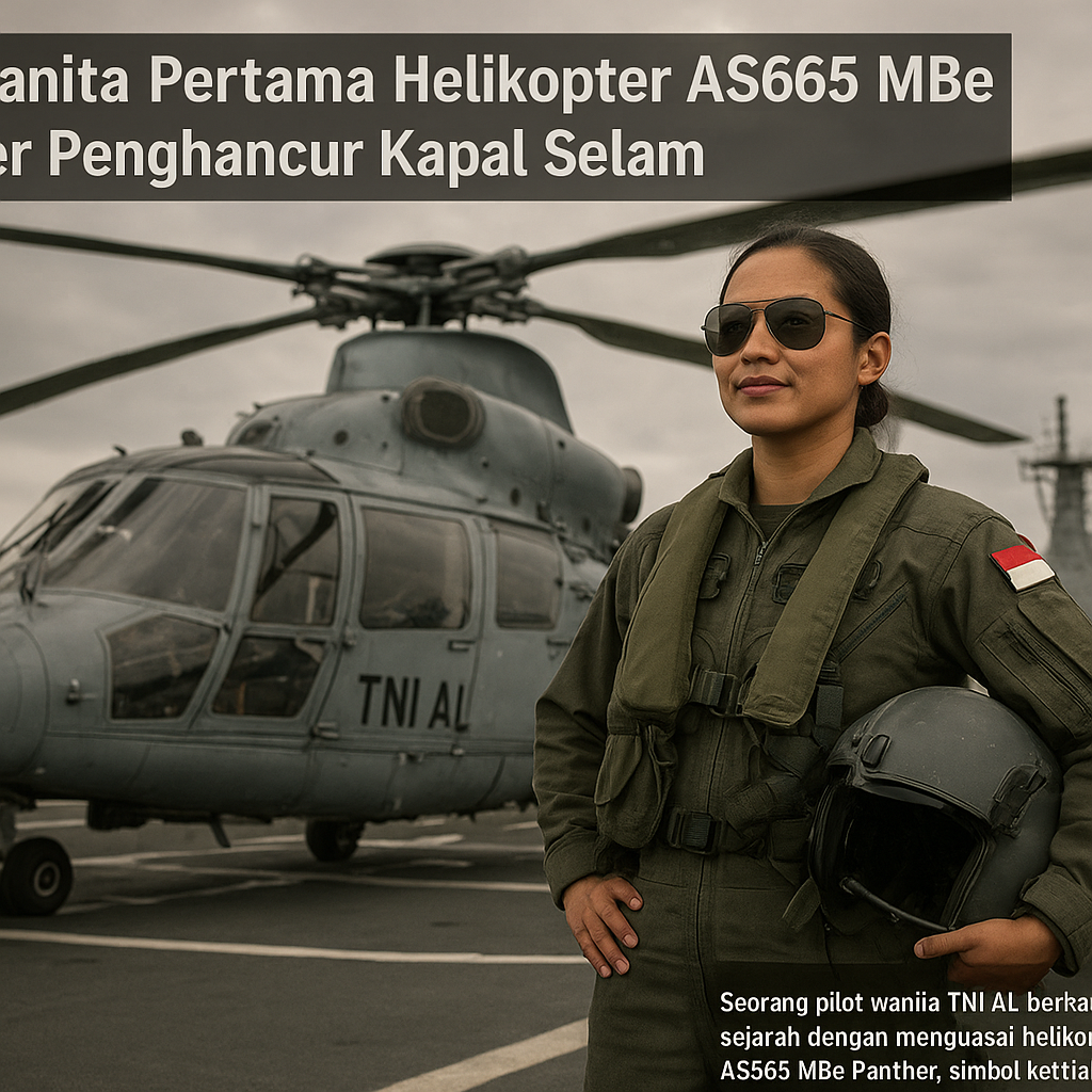 Pilot Wanita Pertama Helikopter AS565 MBE Panther Penghancur Kapal Selam