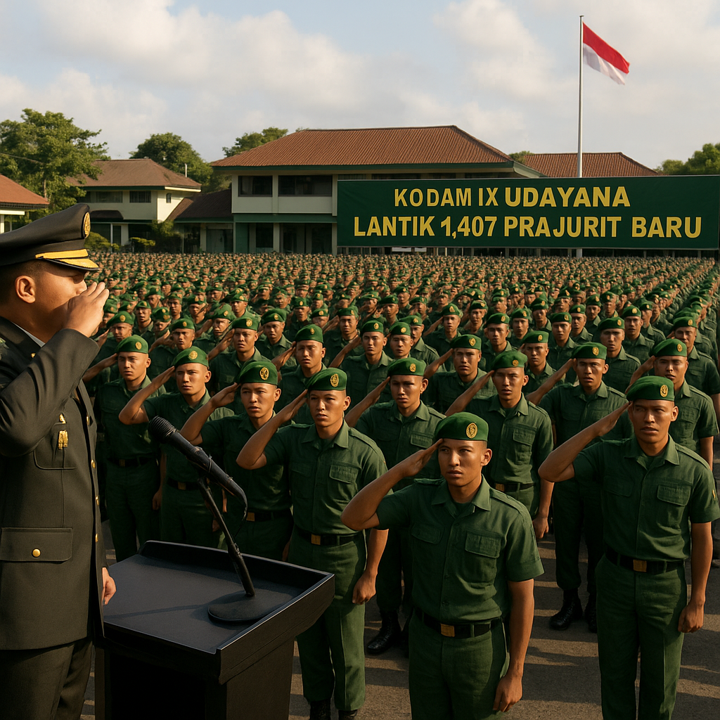Kodam IX/Udayana Lantik 1.407 Prajurit Baru, Awal Pengabdian untuk Negeri
