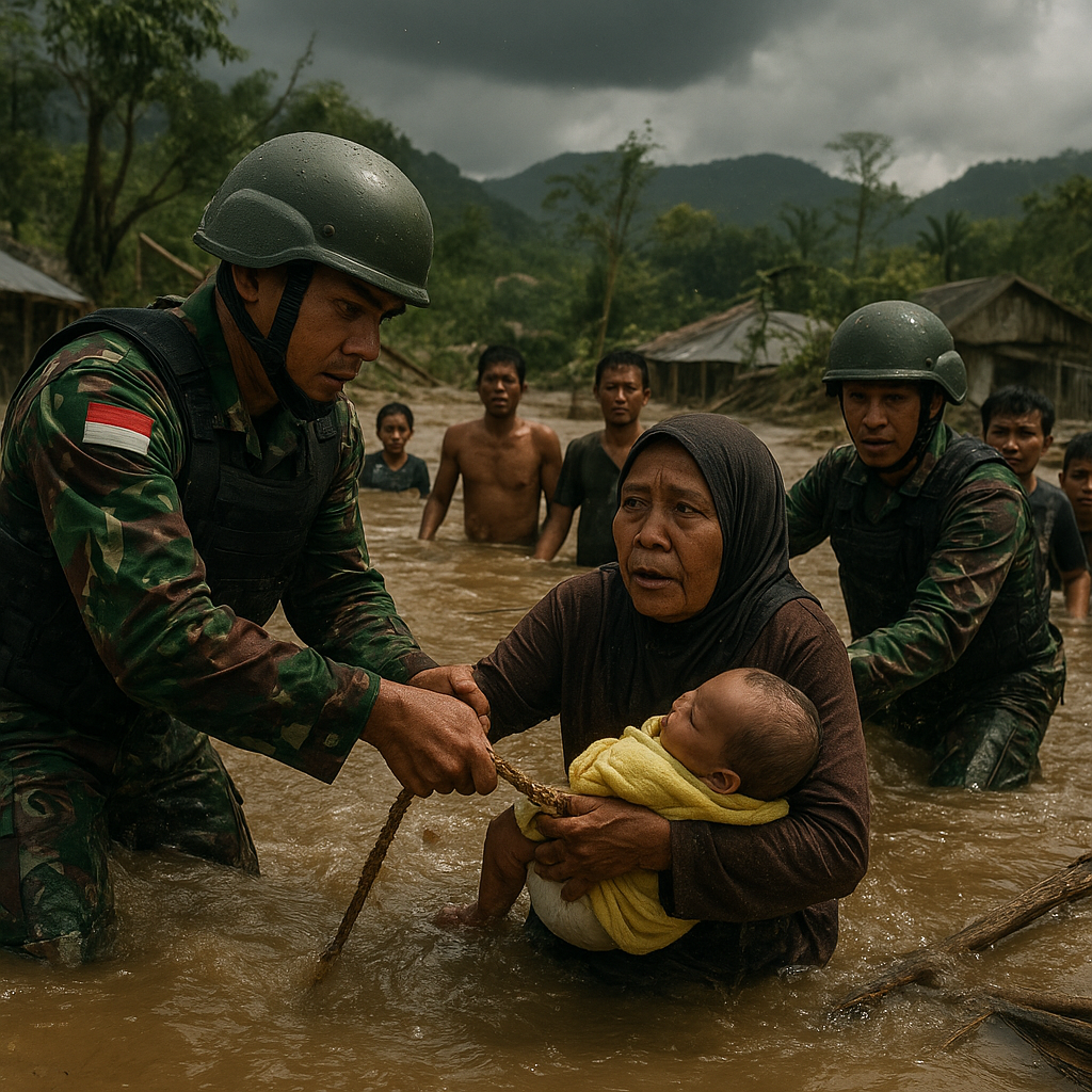 Kisah Heroik Prajurit TNI yang Selamatkan Warga dari Banjir Bandang di Aceh Tengah