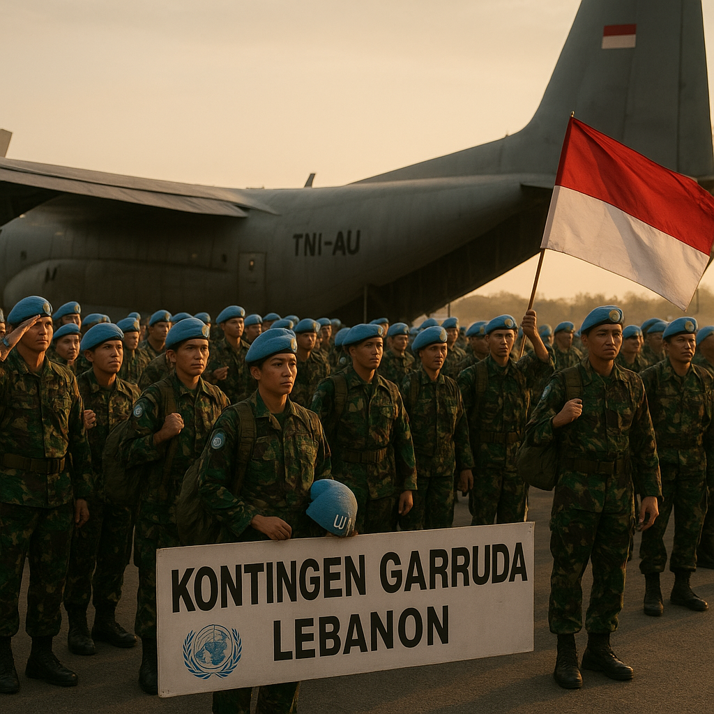 TNI Berangkatkan 744 Prajurit Kontingen Garuda ke Libanon