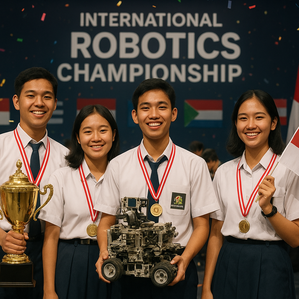Juara Kejuaraan Robot, Prestasi Siswa SMA Ini Harumkan Indonesia di Pentas Internasional