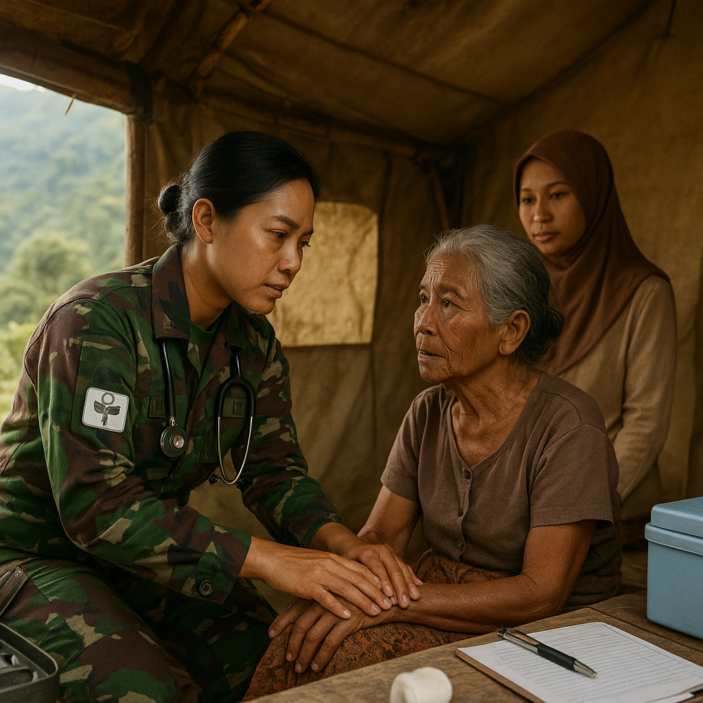 Dokter Militer Wanita Bertugas di Daerah Terpencil, Mengabdi dengan Semangat Tanpa Batas